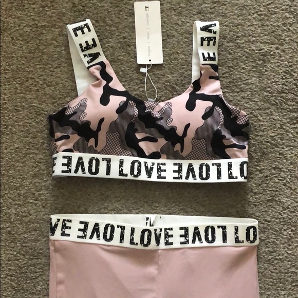 Blush Active Wear Set Workout Athleisure - Picture 2 of 6